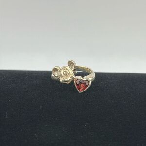 Sterling silver love Mickey Mouse ring